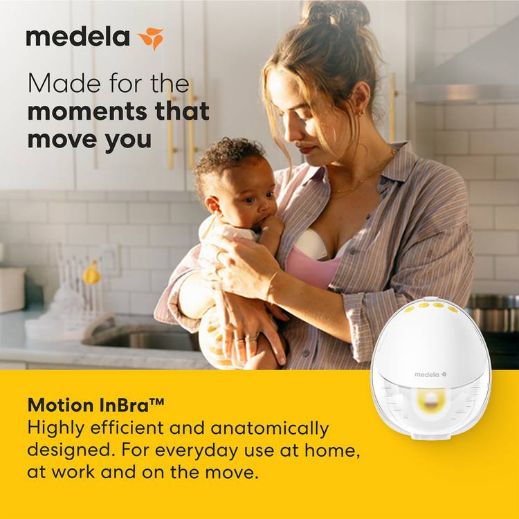 Medela Motion InBra single electric breast pump, imported from the UK