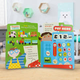 Make Believe Ideas interactive cash register book - British product