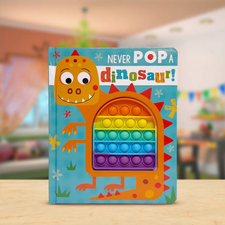 Make Believe Ideas dinosaur fidget popper board book, UK version
