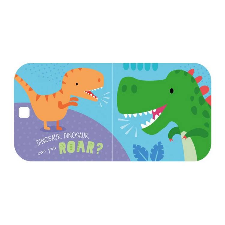 Sensory Snuggables dinosaur hand puppet cloth book, imported from the UK