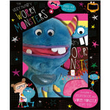 Make Believe Ideas Worry Monster plush toy and book set (British brand)