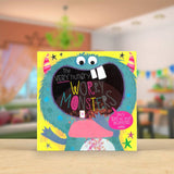 Make Believe Ideas Worry Monster plush toy and book set (British brand)