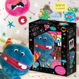 Make Believe Ideas Worry Monster plush toy and book set (British brand)