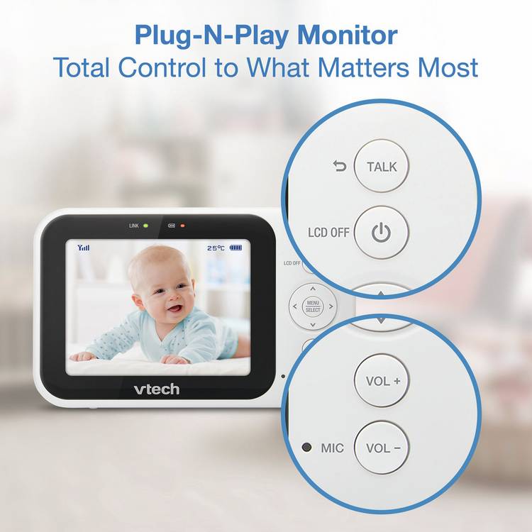 VTech baby video monitor VM4263 3.5 inch, UK version