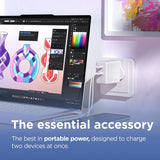 Lenovo dual USB-C GaN charger 65W - British product