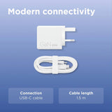 Lenovo dual USB-C GaN charger 65W - British product