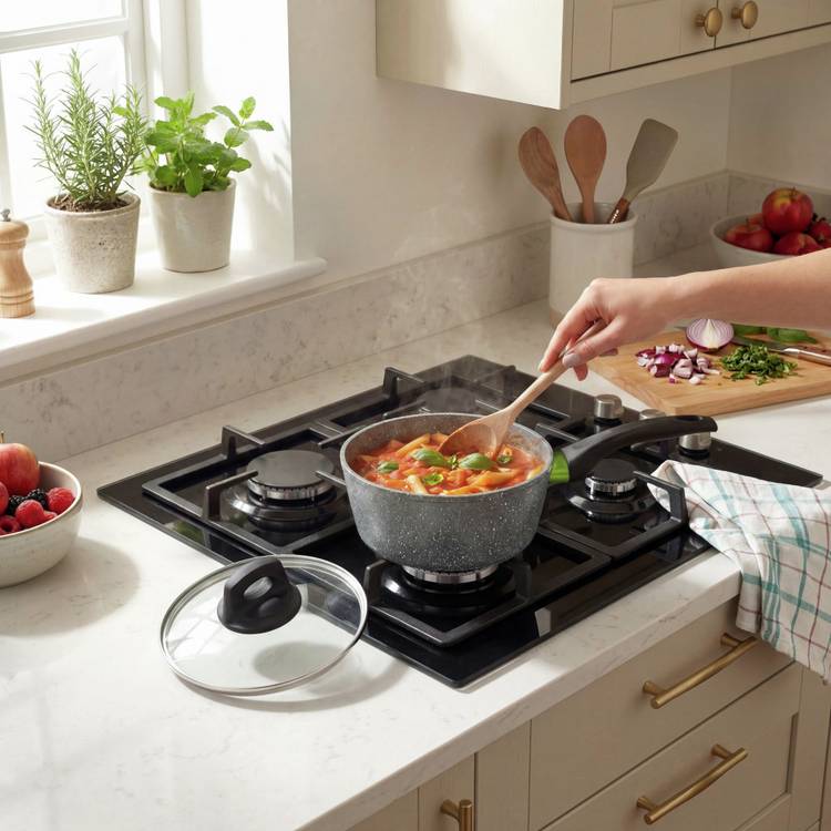 Salter non-stick 3 piece saucepan set, UK version
