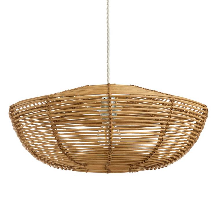 Habitat Mariana natural rattan easy fit lampshade 50cm (British brand)