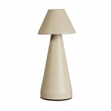 Searchlight cream cone rechargeable table lamp, UK version
