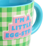 Argos Home green pink gingham mug pack, imported from the UK