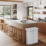 Simplehuman recycling pedal bin white 58L, imported from the UK