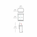 Simplehuman recycling pedal bin white 58L, imported from the UK