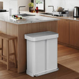 Simplehuman recycling pedal bin white 58L, imported from the UK