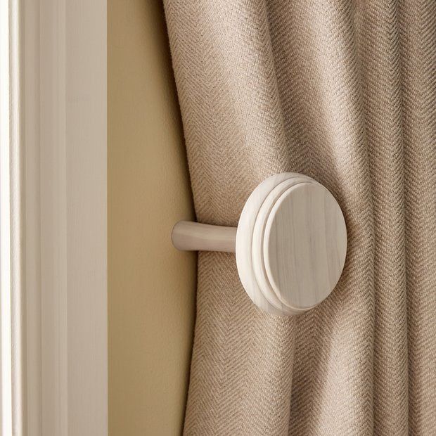 Argos Home curtain holdback 2 pack washed white - British product