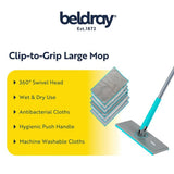 Beldray Anti-bac flat mop with 6 cloths, imported from the UK