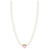 Argos Lipsy Pearl Pink Heart Choker Necklace- Buy online at McGrocer