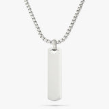 Revere dog tag pendant stainless steel slim rectangular, UK version