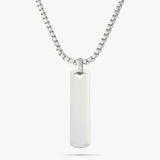 Revere dog tag pendant stainless steel slim rectangular, UK version