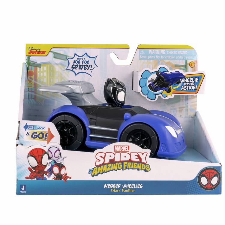 Jazwares Spidey Webbed Wheelies pull-back car, UK version