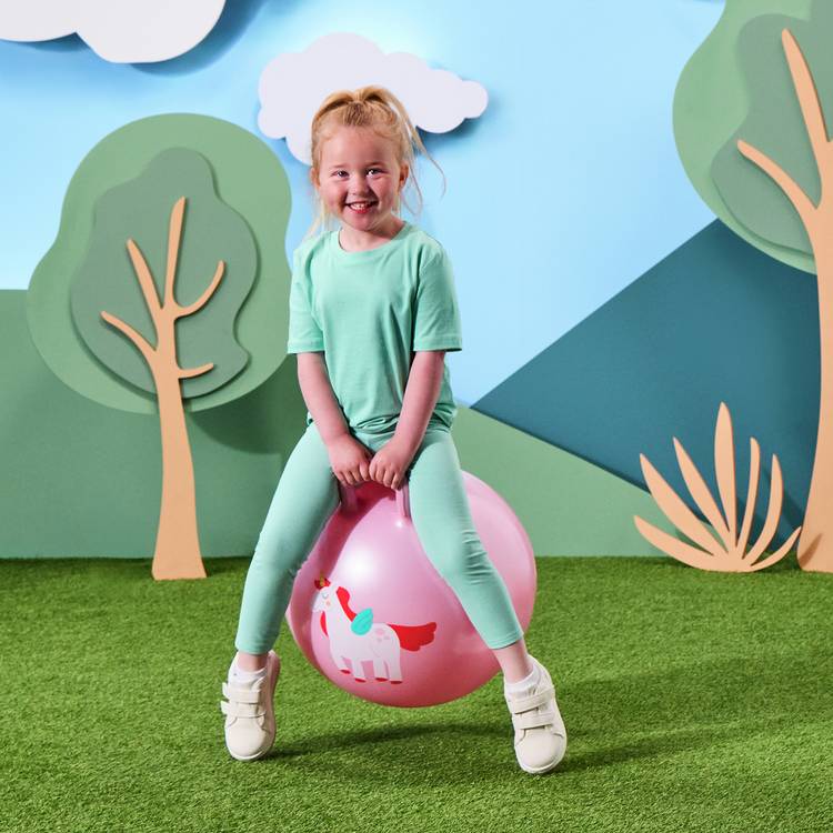 Chad Valley Unicorn Hopper Ball bouncing toy (British brand)
