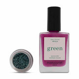 Manucurist Pink Nail Polish Glitter 15ml, imported from the UK