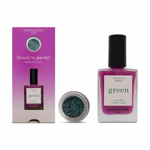 Manucurist Pink Nail Polish Glitter 15ml, imported from the UK