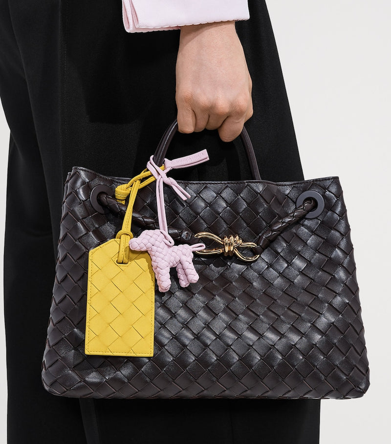 Bottega Veneta woven nappa leather dog charm - British product