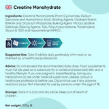 WeightWorld creatine monohydrate 3000mg tablets 270 pack - British product