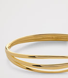 Monica Vinader gold vermeil Nura Wrap bangle, imported from the UK