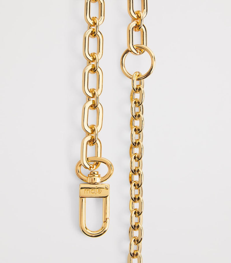 Maje gold-tone chain shoulder strap 120cm - British product