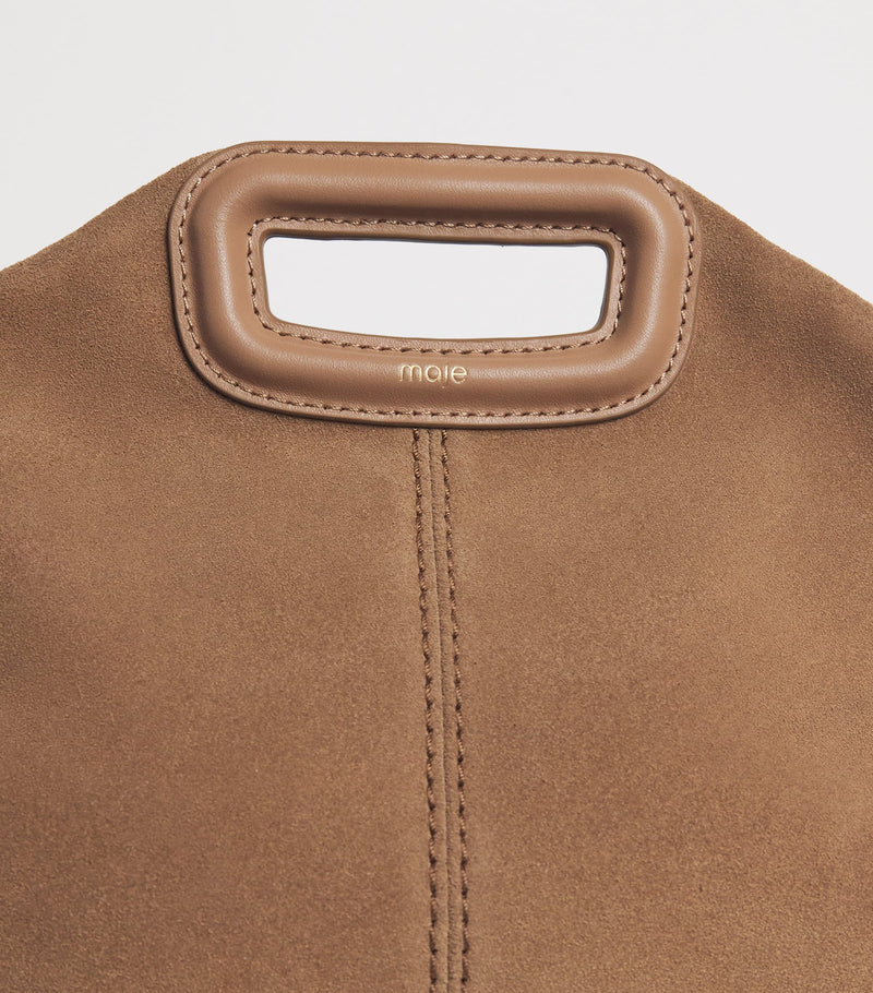 Maje Miss M suede shoulder bag 16x31cm, imported from the UK
