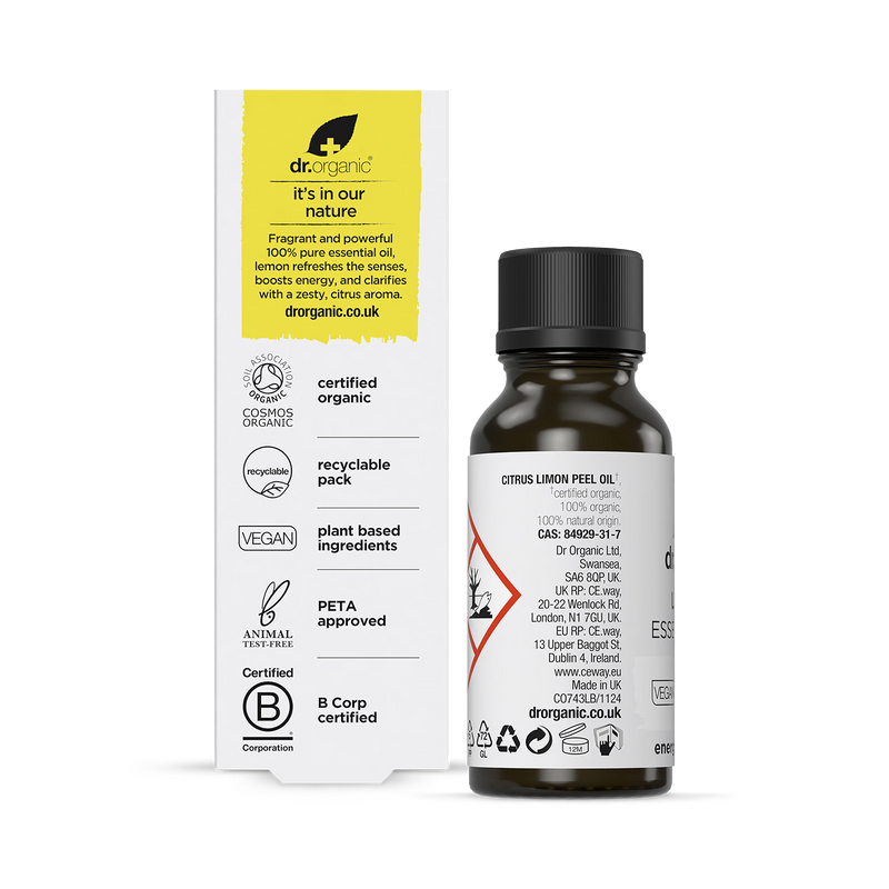 Dr Organic Pure Lemon Essential Oil 10ml - British product