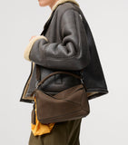 LOEWE Small Suede Featherlight Puzzle top-handle bag (British brand)
