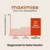 VitaBright iron bisglycinate supplement 28mg 180 tablets, imported from the UK