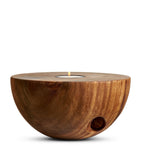 Marchanta Saman Wood gold-rim candle in wooden box - British product