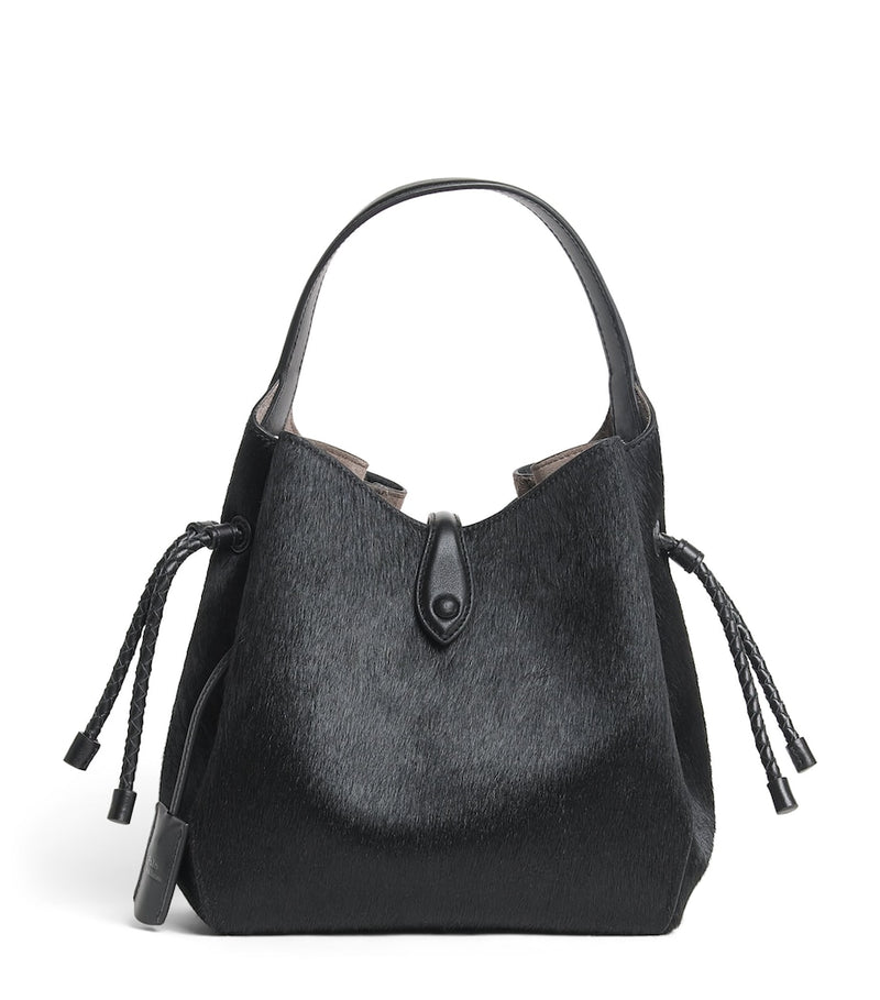 Polo Ralph Lauren small calf hair cross-body bucket bag (British brand)