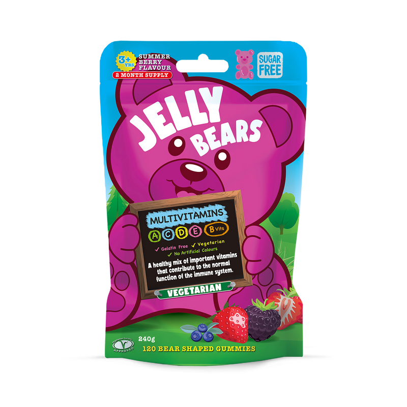 Jelly Bears multivitamin gummies Summer Berry 120 count, UK version