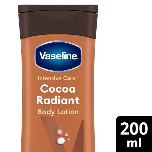 Vaseline Intensive Care Cocoa Radiant Body Lotion 200ml (British brand)