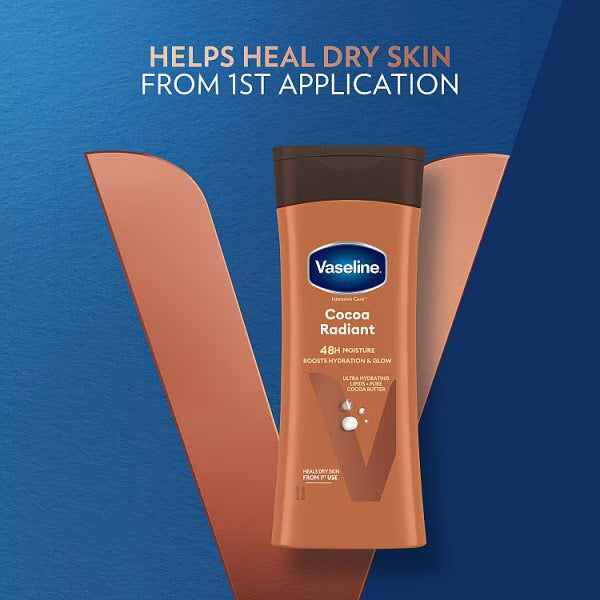 Vaseline Intensive Care Cocoa Radiant Body Lotion 200ml (British brand)