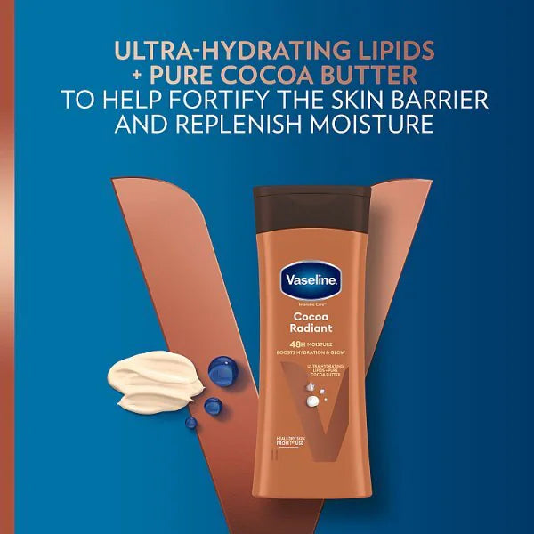 Vaseline Intensive Care Cocoa Radiant Body Lotion 200ml (British brand)