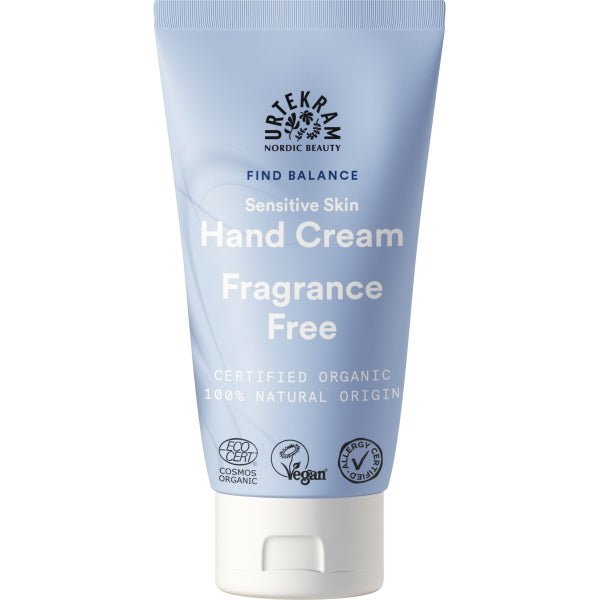 Urtekram hand cream Fragrance Free 75ml (British brand)
