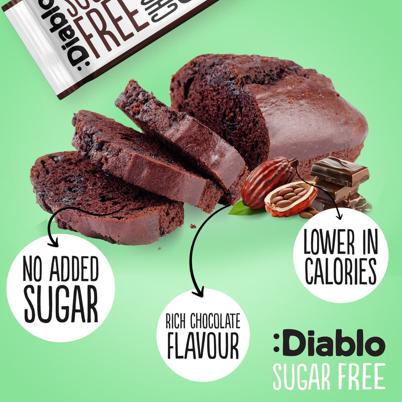 Diablo sugar free chocolate cake 200g pack of 8, UK version