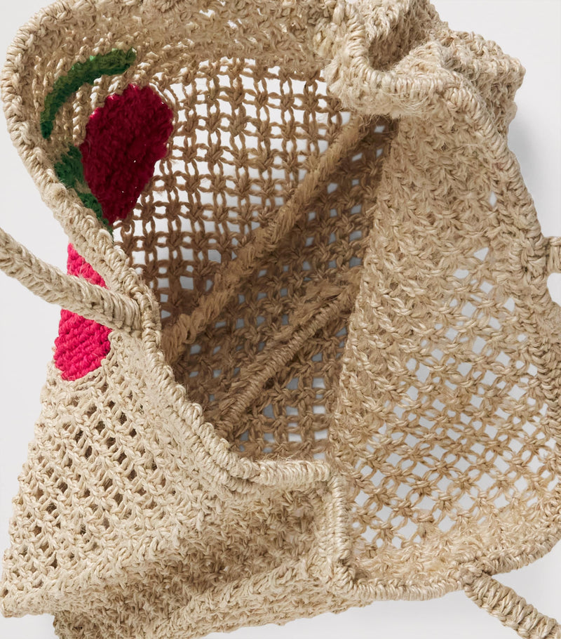 The Jacksons jute cherry Tracey tote bag - British product