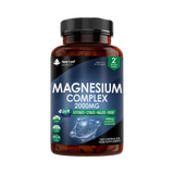 Holland & Barrett New Leaf Products Magnesium Complex 4-in-1 Glycinate, Citrate, Malate, Oxide Dietary Supplement, 120 Capsules- Buy online at McGrocer