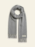 Mulberry Merino Wool Check Scarf Moss Sky Blue, imported from the UK