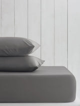 Next Charcoal Grey Cotton Rich Fitted Bed Sheet- Buy online at McGrocer
