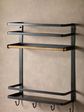 Bronx black wall storage organiser - British product