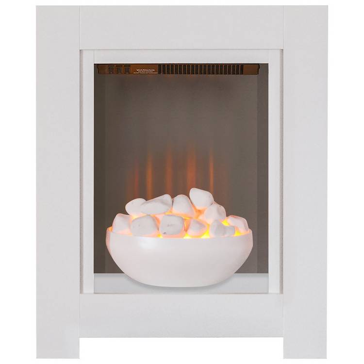 Adam Monet electric fire suite white freestanding (British brand)