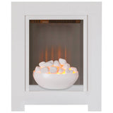 Adam Monet electric fire suite white freestanding (British brand)