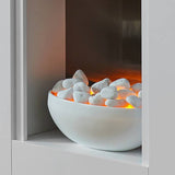 Adam Monet electric fire suite white freestanding (British brand)